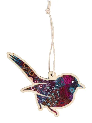 Aboriginal Christmas Blue Wren Decoration Women's Dreaming