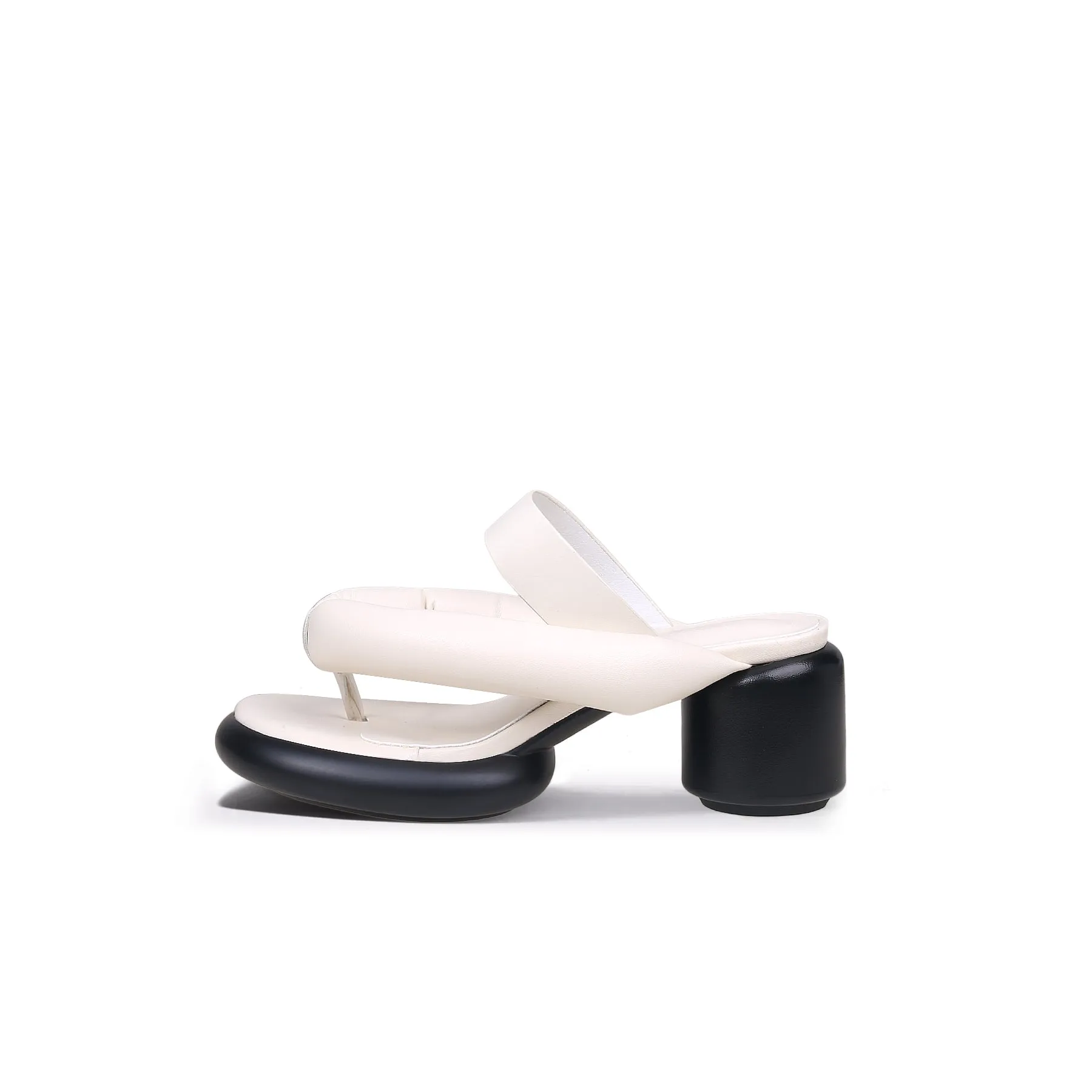 Abstract Padded Strap Block Heels