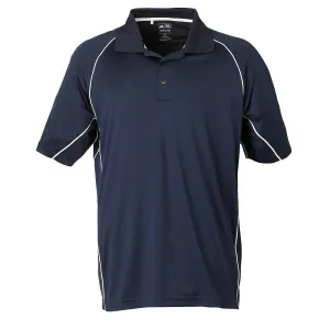 adidas Golf Men's ClimaLite Navy S/S Piped Polo