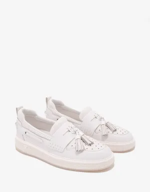 Amiri White MA Tassel Hybrid Loafers