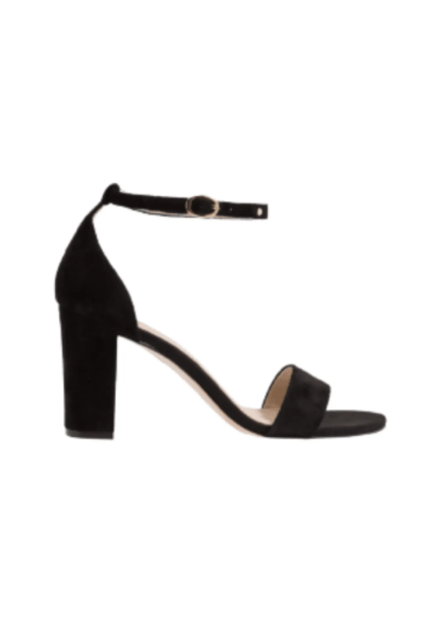 BLACK HIGH-HEELED SANDALS MARIA