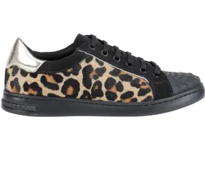 Geox Ladies Jaysen Lace Up Sneaker Animal Print