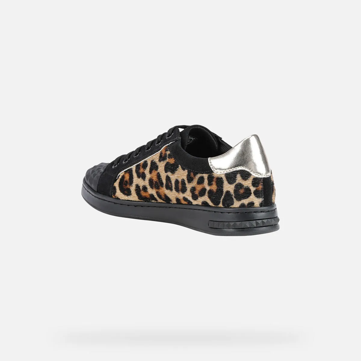 Geox Ladies Jaysen Lace Up Sneaker Animal Print