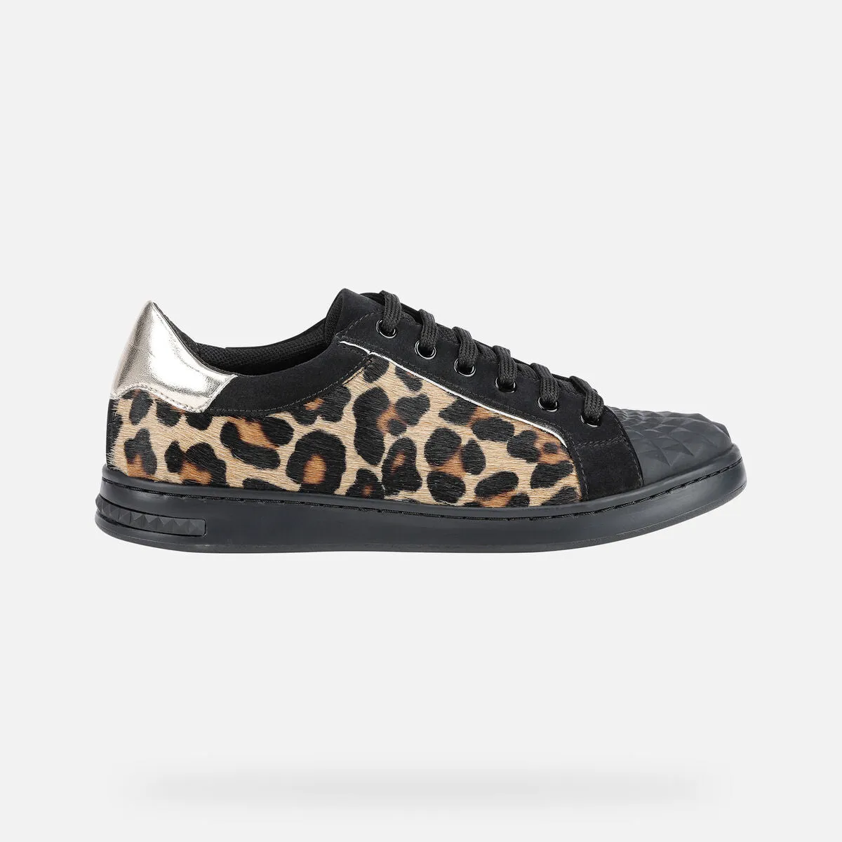 Geox Ladies Jaysen Lace Up Sneaker Animal Print