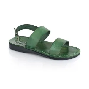 Golan - Leather Slingback Flat Sandal | Green