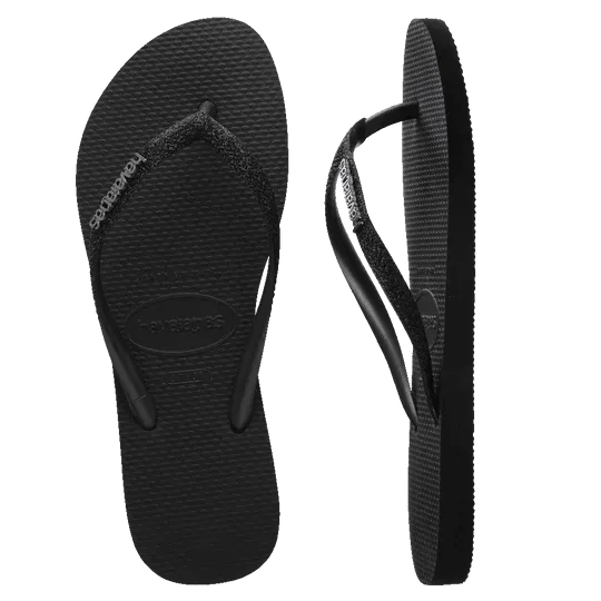 Havaianas - Slim Glitter II Logo Metallic Flip Flops