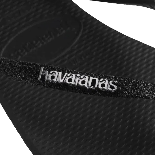 Havaianas - Slim Glitter II Logo Metallic Flip Flops