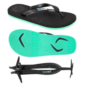 Kid's Black/Teal Thongs   Additional Coloured Straps