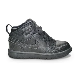 Kids Nike Air Jordan 1 Mid (PS) - 640734 091 - Black Black