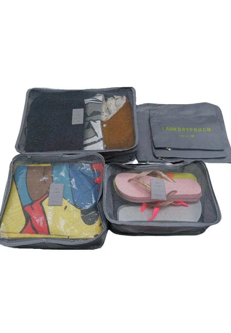 Landmark 6piece Travel Organizer Nylon with Mesh