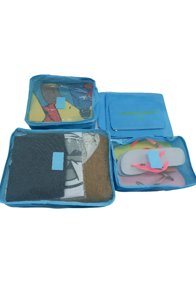 Landmark 6piece Travel Organizer Nylon with Mesh