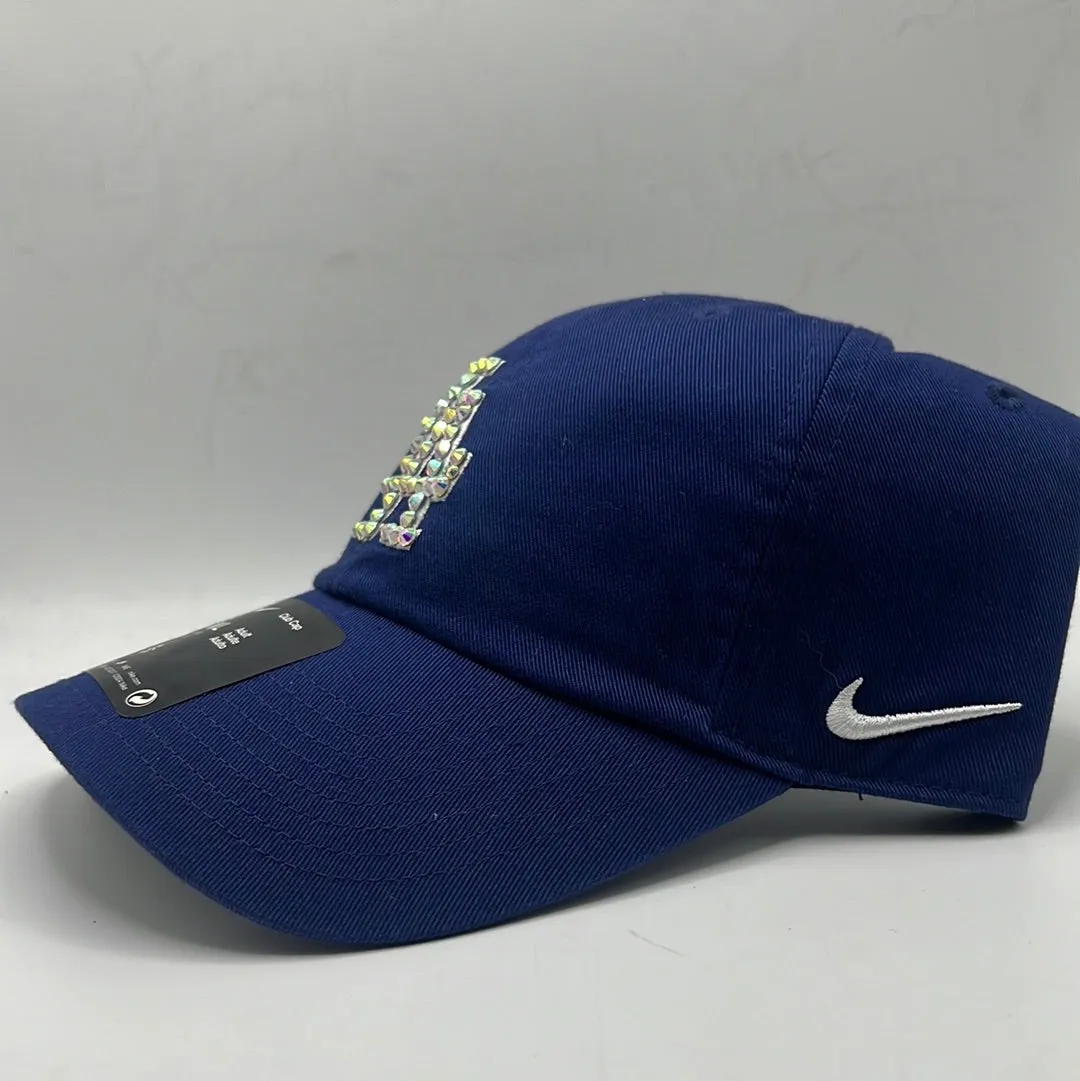 Los Angeles Dodgers MLB Nike Bedazzled Royal Blue Adjustable Hat