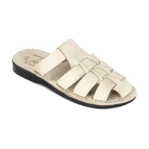 Michael Slide - Leather Pacific Slide Sandal | White Nubuck