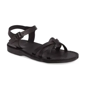 Miriam - Leather Slingback Buckle Sandal | Black