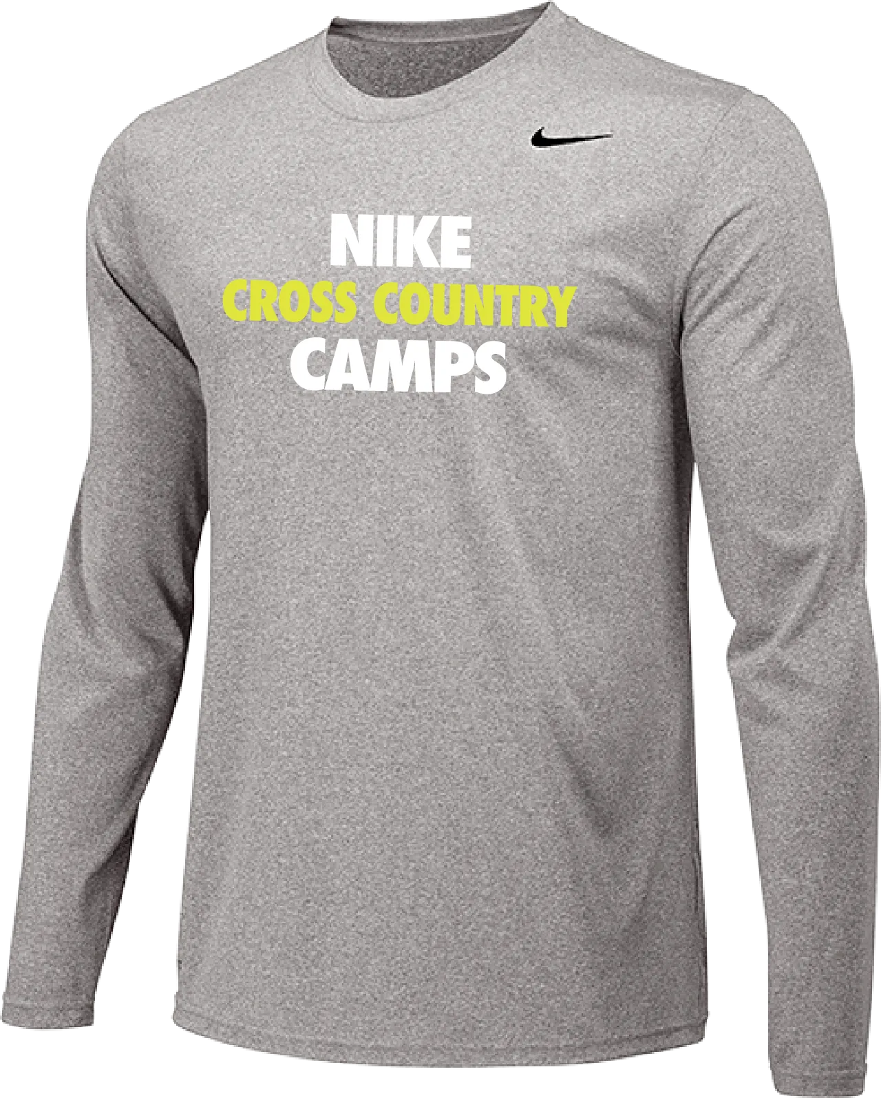 Nike Cross Country Camps Long Sleeve Dri-Fit Tee - Carbon Heather