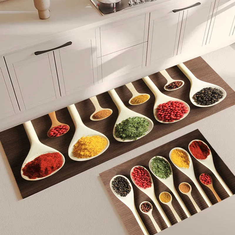 Premium Padded Anti slip Kitchen Mat Set-Spices