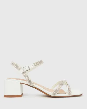 SHAY Diamante Low Heeled Sandals