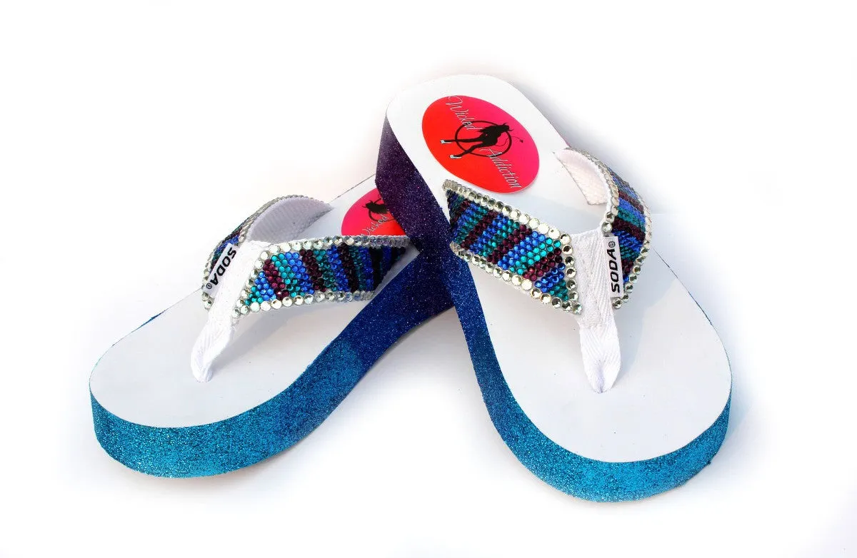 Sparkling Ombre Swarovski Crystal Flip Flop