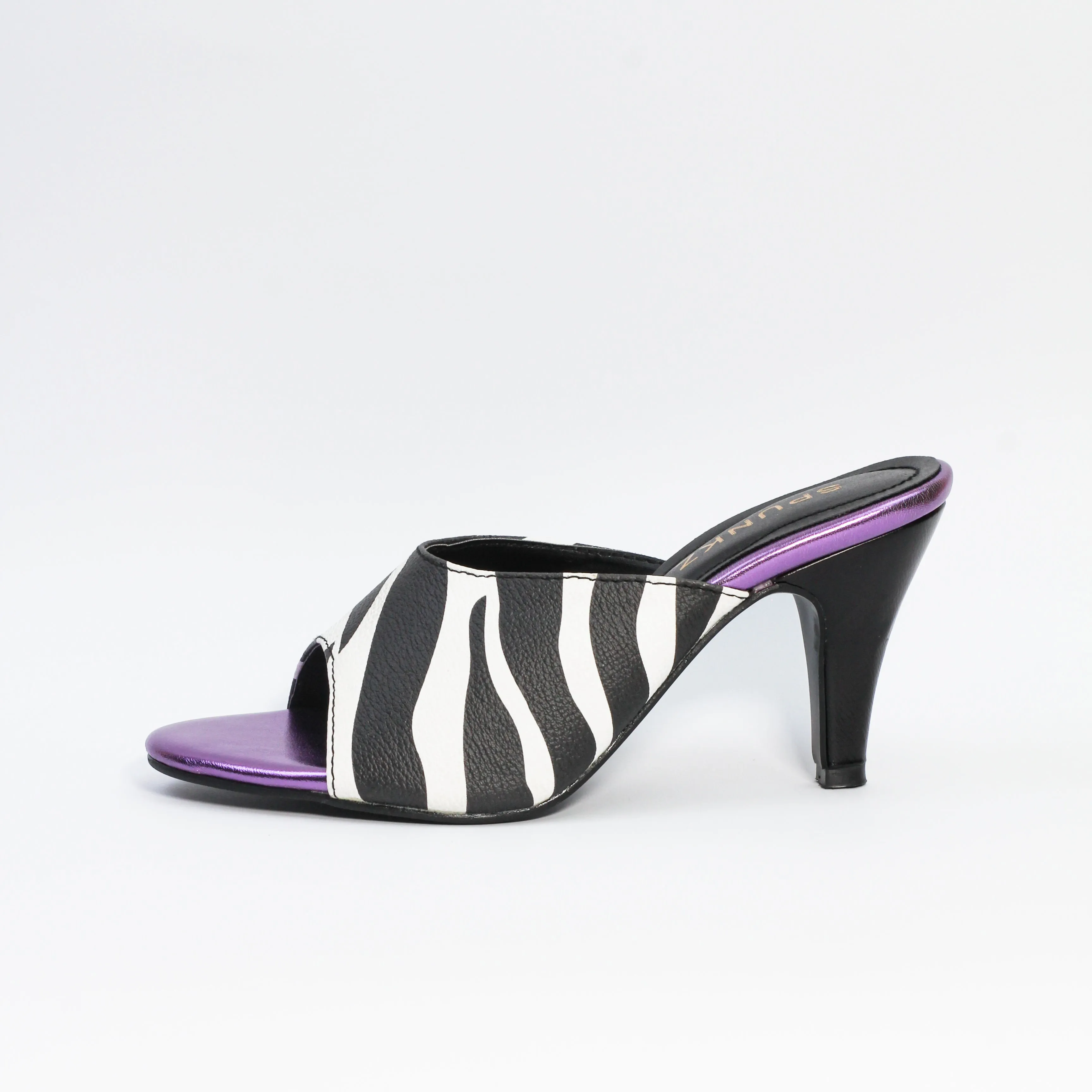 Spunkz Purple Shine Zebra Heel