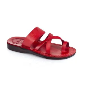 The Good Shepherd - Leather Toe Loop Sandal | Red