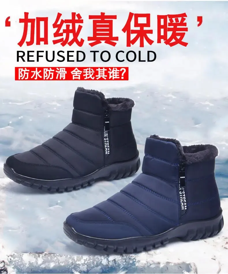 Winter Men Ankle Snow Boots Waterproof Non Slip Shoes for Men