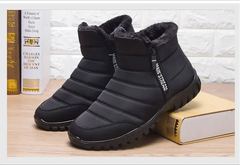 Winter Men Ankle Snow Boots Waterproof Non Slip Shoes for Men