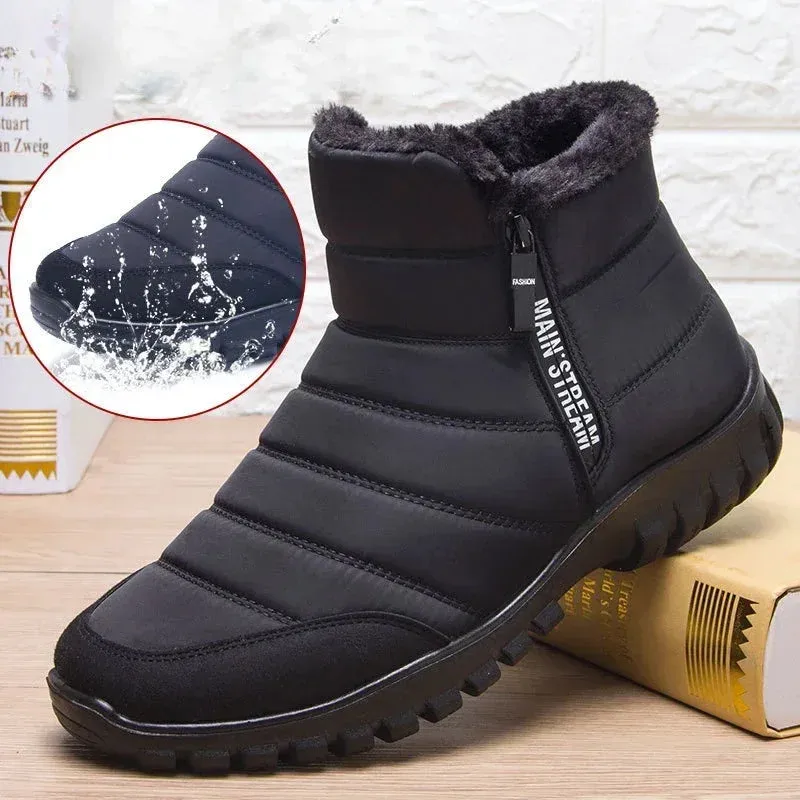 Winter Men Ankle Snow Boots Waterproof Non Slip Shoes for Men