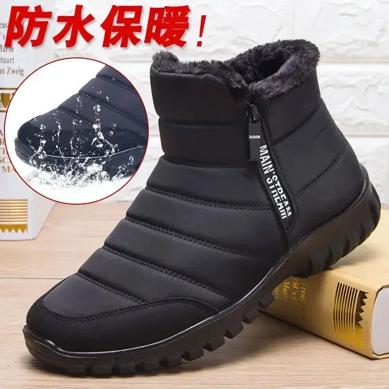 Winter Men Ankle Snow Boots Waterproof Non Slip Shoes for Men